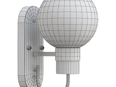Mohave-LSP-8399 wall light with glass globe 3D model