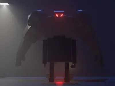 Old man Low-poly 3D model