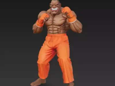Dee Jay from Street Fighter 3D print model