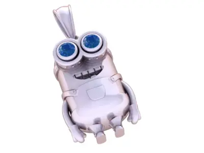 Golden Goggle Guardian Pendant 3D Printable Model  3D print model