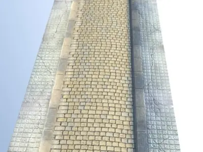 Realistic Old Road High Res 5000 x 3000 3D model