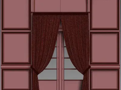 Curtains door with 3D model