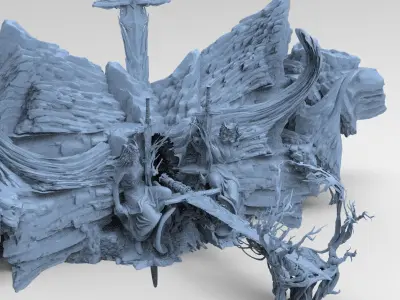 Avalon Gate bridges 8  3D model