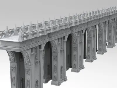 Bridge medieval fantasy 3D model