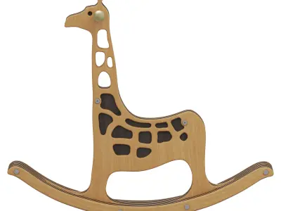 Home Concept Giraffe Rocking Chair 3D model