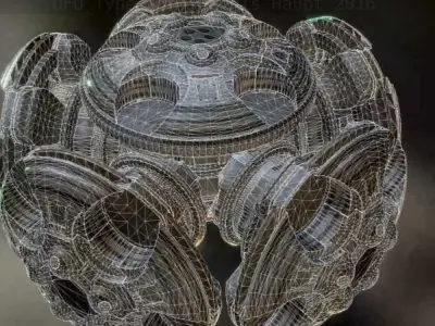 UFO Type 7 Animated and Game Ready Low-poly 3D model