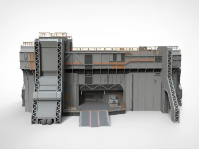 sci-fi architecture 5 3D model