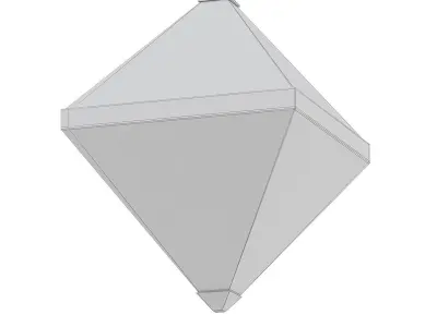 Coltrane gold pendant light with clear glass 3D model