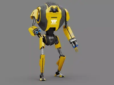 BATTLE DROID rigged character 3D model