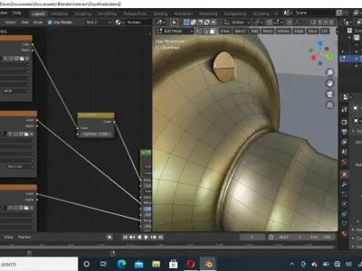 Door knob Low-poly 3D model purchase
