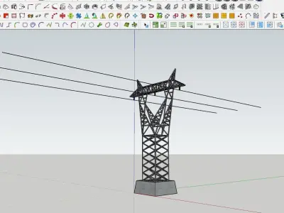ELECTRIC TOWER-5 Low-poly 3D model