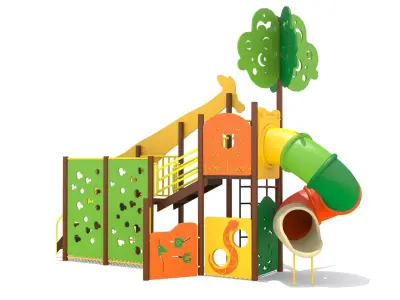 Jungle Playground Low-poly 3D model