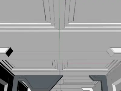 Sci Fi Room Low-poly 3D model