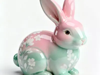 Realistic Artisan Easter And Spring Decor Collection 3D Model Pack