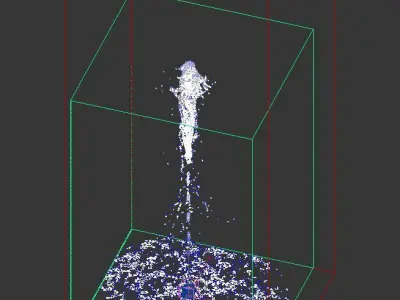 Realistic Water Fountain Loop Animation 13 3D model