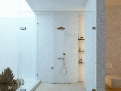 Highrise Hotel Bathroom 3D model