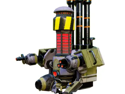 Traffic Robot Low-poly 3D model