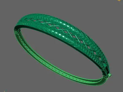 Womens Bracelets Bangles 3DM STL OBJ With Details  3D print model