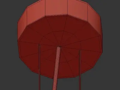 LIBRA pendant light with wooden sticks hanging from it 3D model