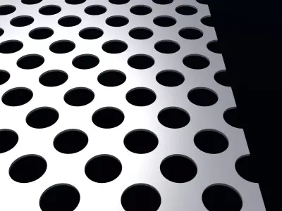 Perforated panel with 39 percent opening 25O84 3D model