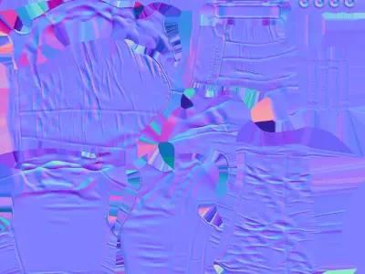 Brown Leather Jacket Low-poly 3D model