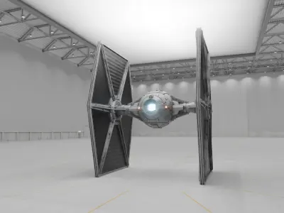 Star Wars TIE Fighter Low-poly 3D model