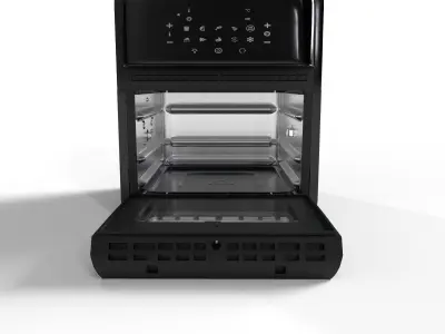 Stillstern Airfryer interior and exterior with tray attachments 3D model