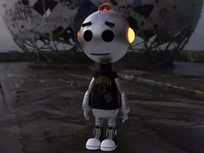 Grungy Droid 3D model