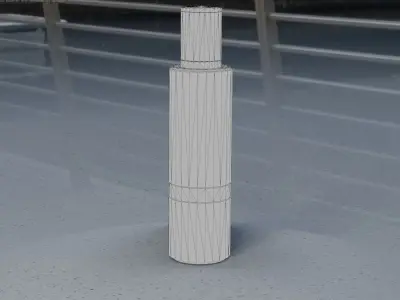 Low-Poly Basic Light Column 6 - Street Light Set-9 Low-poly 3D model