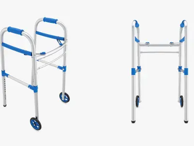 Medical - Paddle Walker with Wheels 3D model