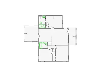  Detailed Interior Sketch  - 501-1000 SF - Xactimate 3D model