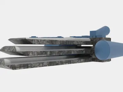 TX-500 Spaceship  Low-poly 3D model