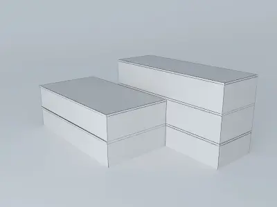 Exterior building with triangles Free 3D model