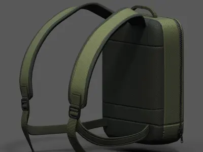 Backpack Camping Generic Color 3d human baggage  Low-poly 3D model