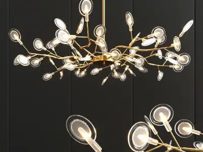 Modern firefly chandelier 3D model