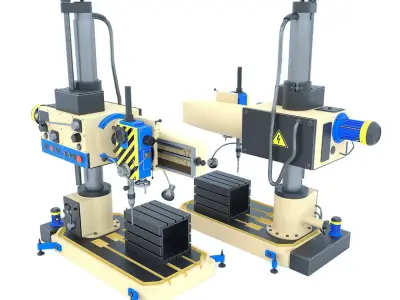 Machine tool radial drilling press 2K52  3D model