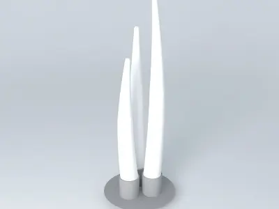 lamp with two sticks Free 3D model
