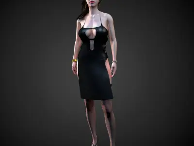 Classy Female Girl Character Tanya 3D model