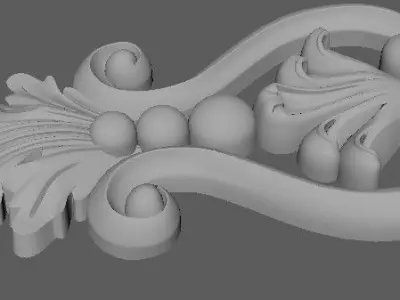 dekor gold ornament 3D model purchase