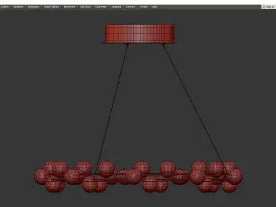 Hanging lamp Tessara Low-poly 3D model
