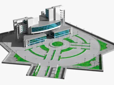  Modern Complex with Landscaping 