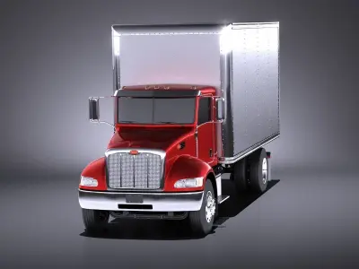 Peterbilt 337 Box 2017 VRAY 3D model