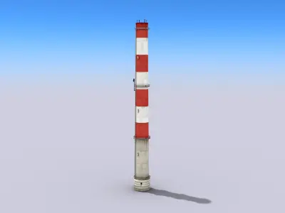 Big Tall Chimney Low-poly 3D model