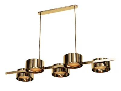 TRIAL four light chandelier in brass 3D model