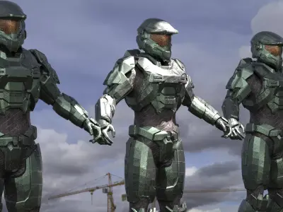 Halo inspired Armor set 3D model