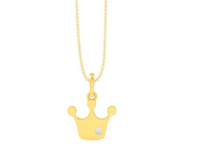Kids Crown Pendants 3dm STL OBJ FBX Renders Details 3D print model purchase
