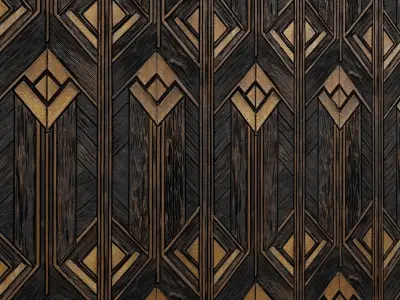 Wooden Wall Panel VOL01  4K Seamless PNG PBR Textures Texture
