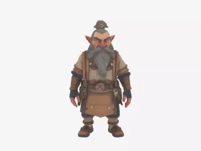 Highly Detailed Ornate World of  Dwarf Jeweler 3D Model 3D model