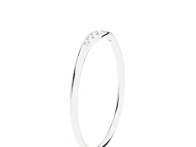 Light Minimalist Diamond Ring 3D print model