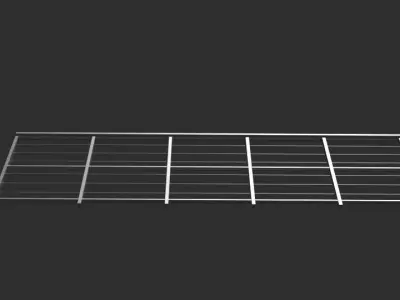 Railing metal shelf Low-poly 3D model